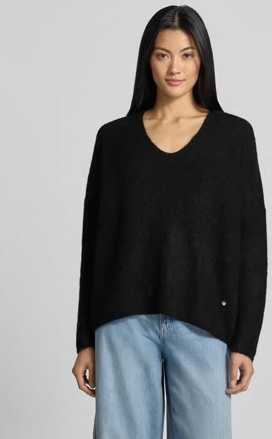 MOS MOSH Oversized gebreide pullover van een mix van wol en alpaca model 'THORA' - Foto 3