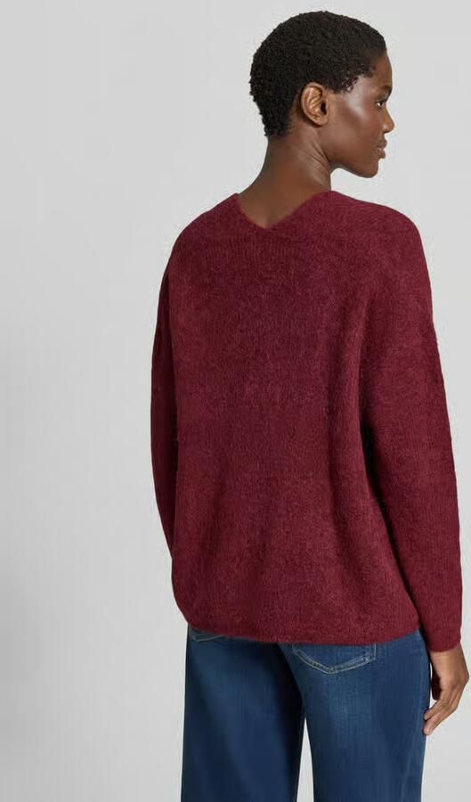 MOS MOSH Gebreide pullover van wolmix met v-hals model 'THORA' - Foto 3
