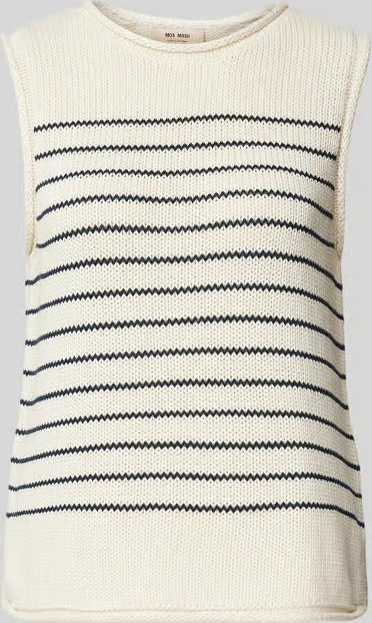 MOS MOSH Gebreide top met ronde hals model 'AUBIN'