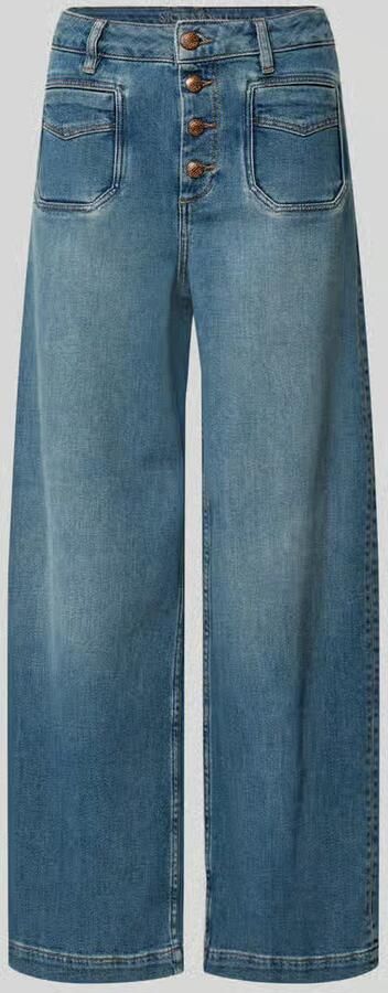 MOS MOSH jeans met knoopsluiting en opgezette zakken - Foto 2