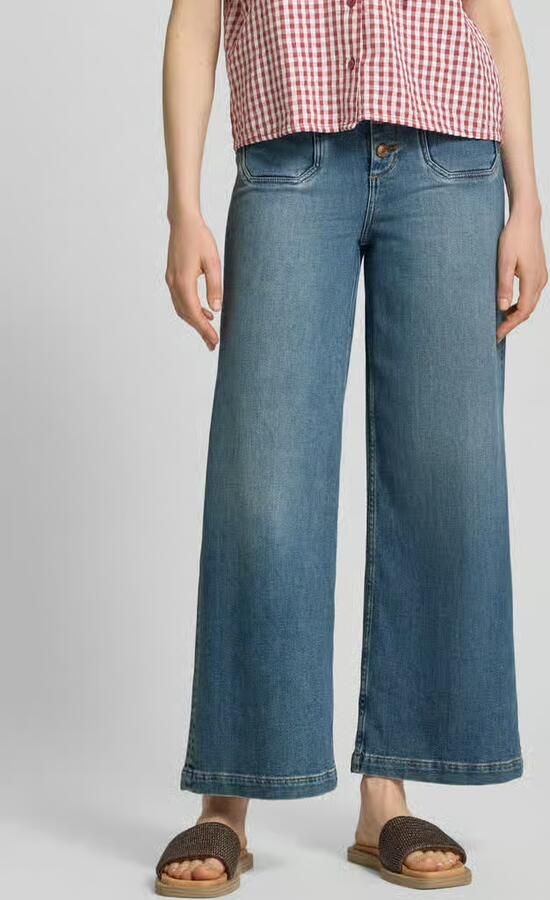 MOS MOSH jeans met knoopsluiting en opgezette zakken - Foto 3