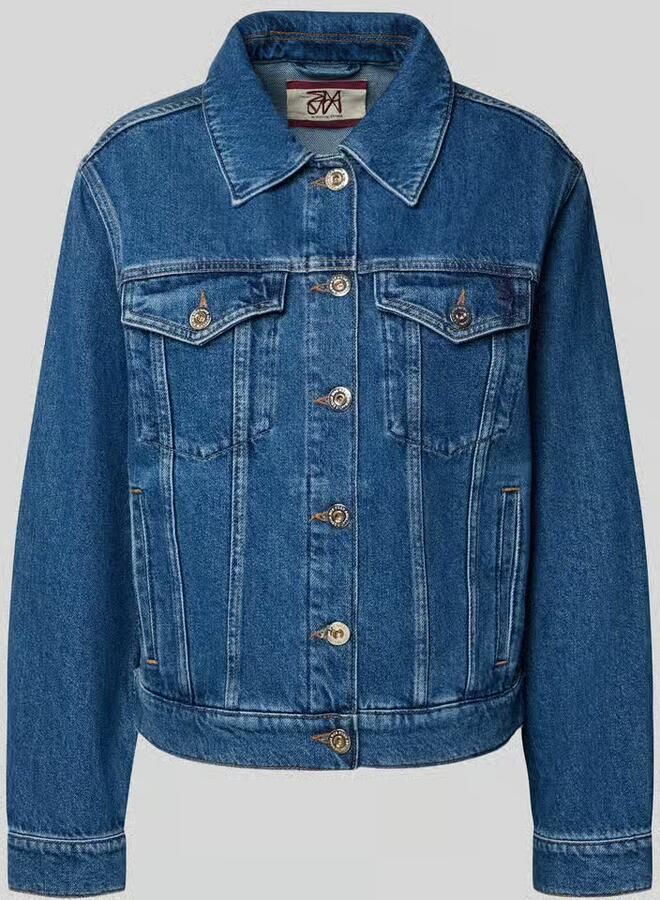 MOS MOSH Jeansjack met borstzakken model 'Saima'