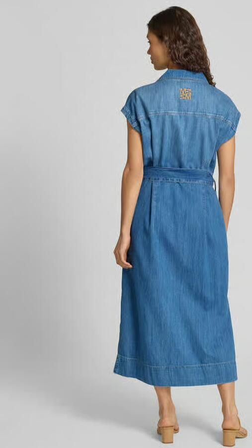 MOS MOSH Jeansjurk met strikceintuur model 'Pitti Nalin'
