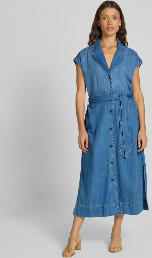 MOS MOSH Jeansjurk met strikceintuur model 'Pitti Nalin' - Foto 2