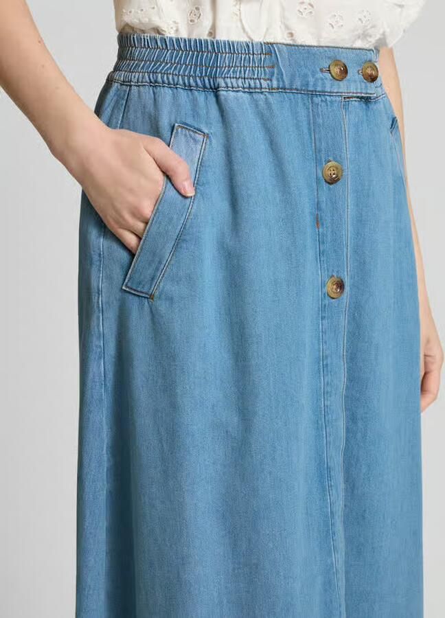 MOS MOSH Jeansrok met strookzakken model 'Marti'