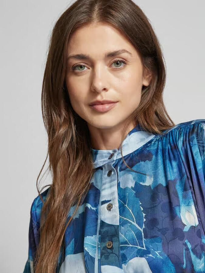 MOS MOSH Maxi-jurk met kapmouwen model 'Ladis'