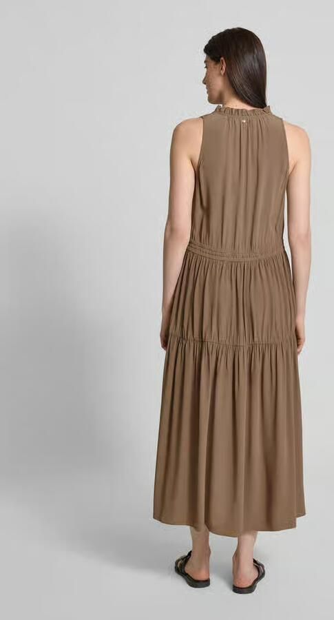 MOS MOSH Maxi-jurk met tuniekkraag model 'Sabri'