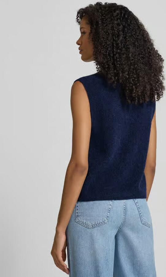 MOS MOSH Regular fit cardigan van elastische alpacamix met knoopsluiting