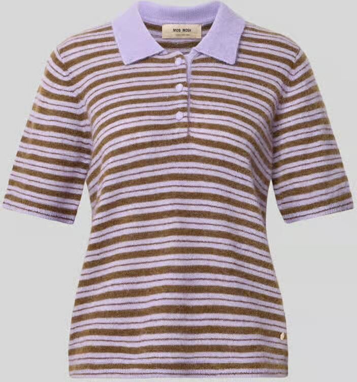 MOS MOSH Poloshirt met wol model 'Milvi'