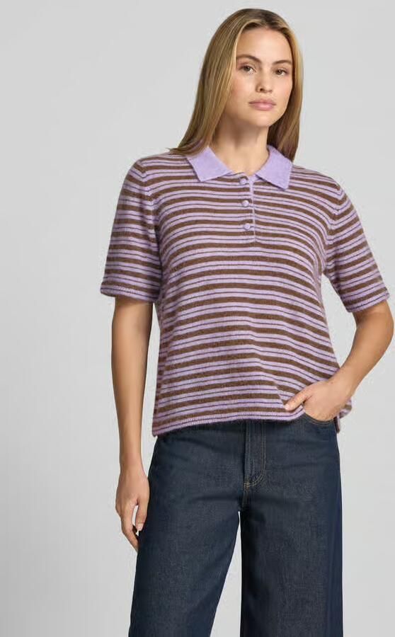 MOS MOSH Poloshirt met wol model 'Milvi' - Foto 2