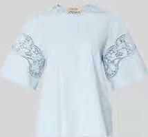 MOS MOSH regular fit blouse met kant model 'Rooma Cotoni'
