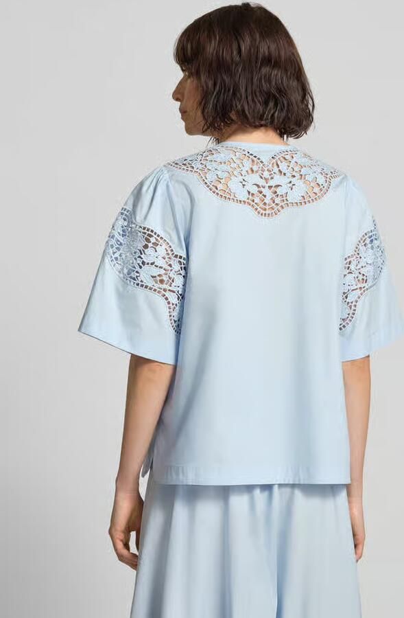MOS MOSH regular fit blouse met kant model 'Rooma Cotoni' - Foto 3