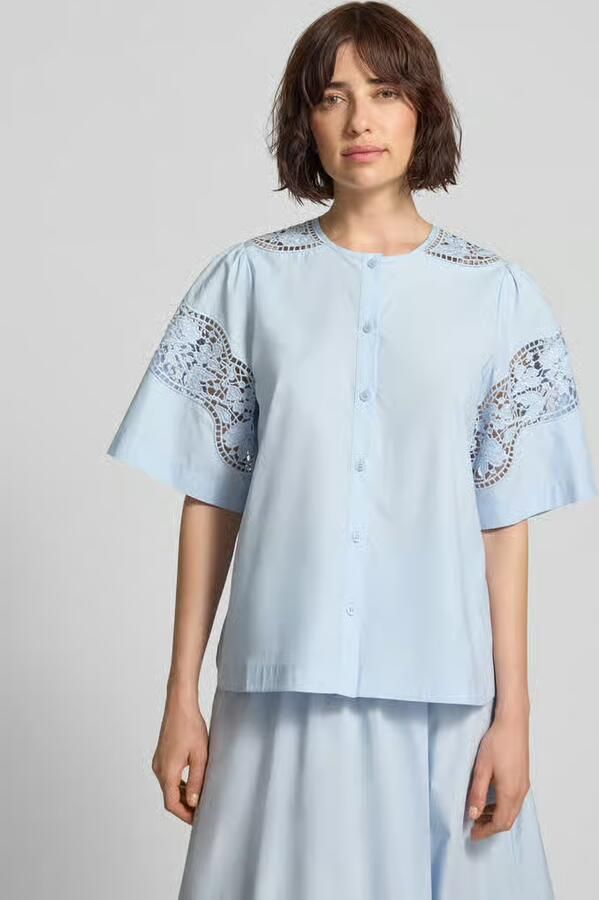 MOS MOSH regular fit blouse met kant model 'Rooma Cotoni' - Foto 2