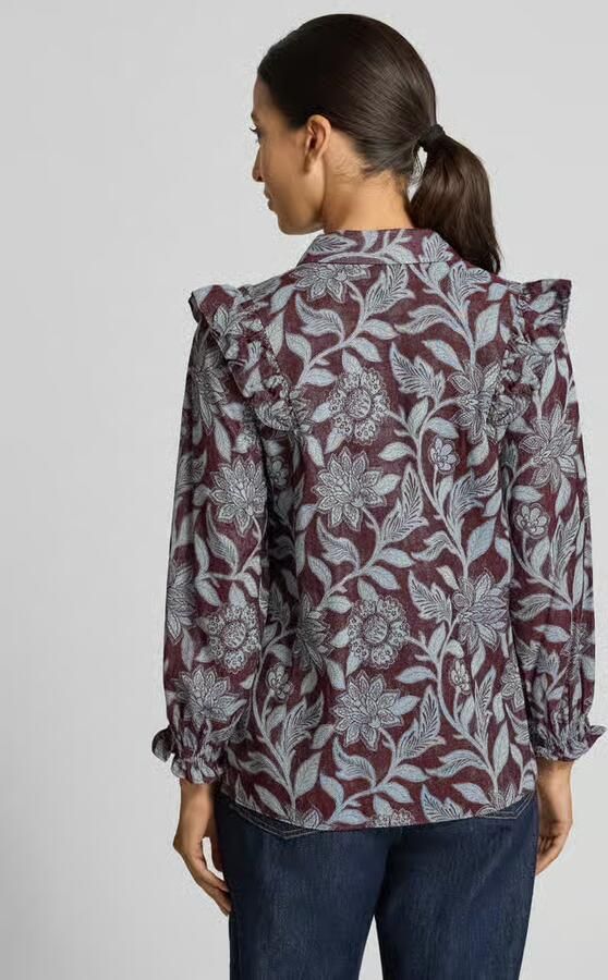 MOS MOSH regular fit blouse van viscose-katoenmix model 'Debby' - Foto 2