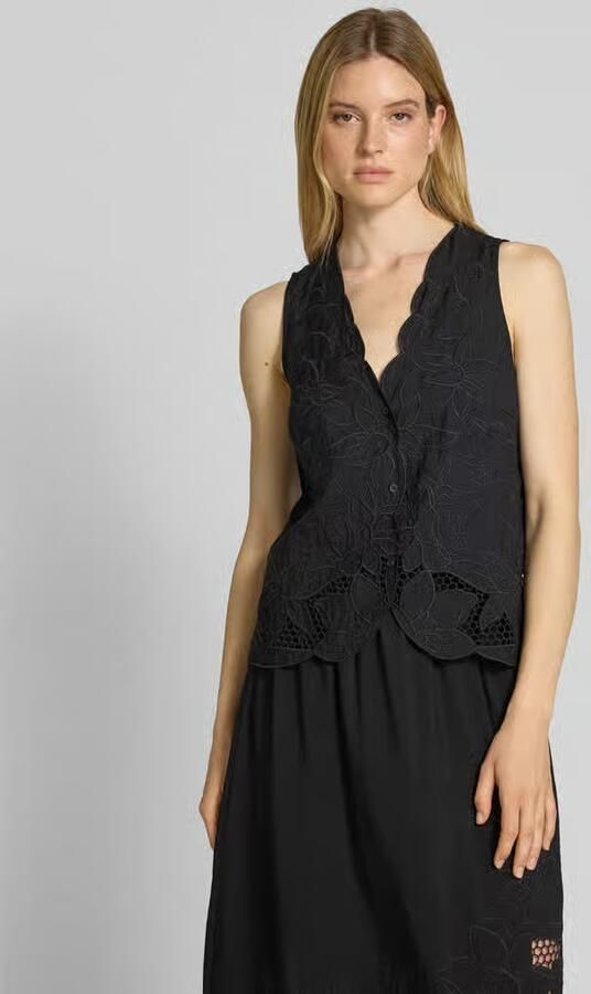 MOS MOSH Regular fit blousetop met V-hals model 'Daima' - Foto 3