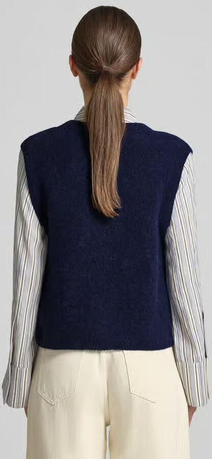 MOS MOSH Regular fit cardigan van elastische alpacamix met knoopsluiting - Foto 4