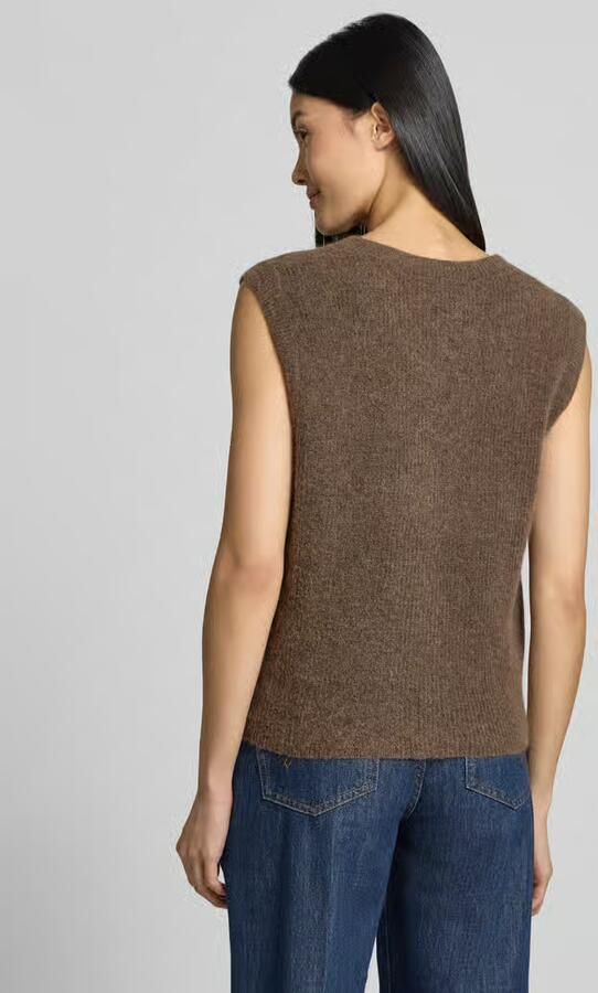 MOS MOSH Regular fit cardigan van elastische alpacamix met knoopsluiting - Foto 3