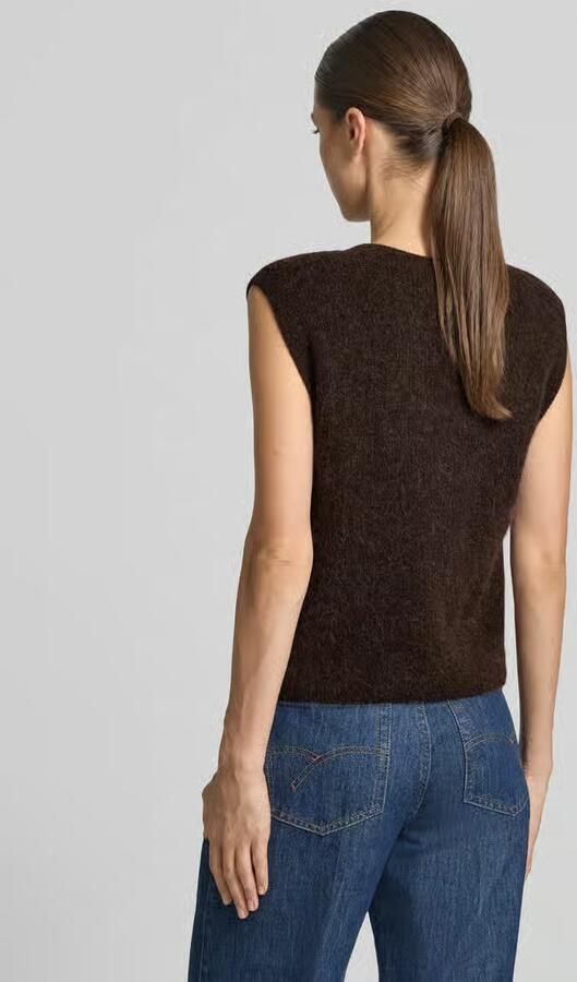 MOS MOSH Regular fit cardigan van elastische alpacamix met knoopsluiting - Foto 2