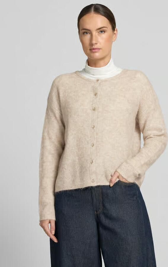 MOS MOSH regular fit gebreid vest van wol-alpacamix model 'Almine' - Foto 2