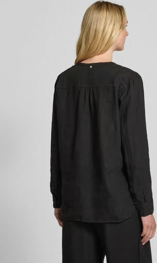 MOS MOSH Regular fit linnen blouse met tuniekkraag model 'Danna' - Foto 4