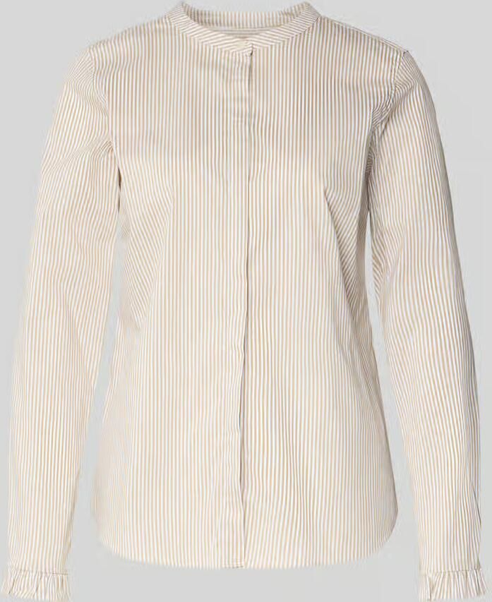 MOS MOSH Regular fit overhemdblouse met ronde hals model 'Mattie'