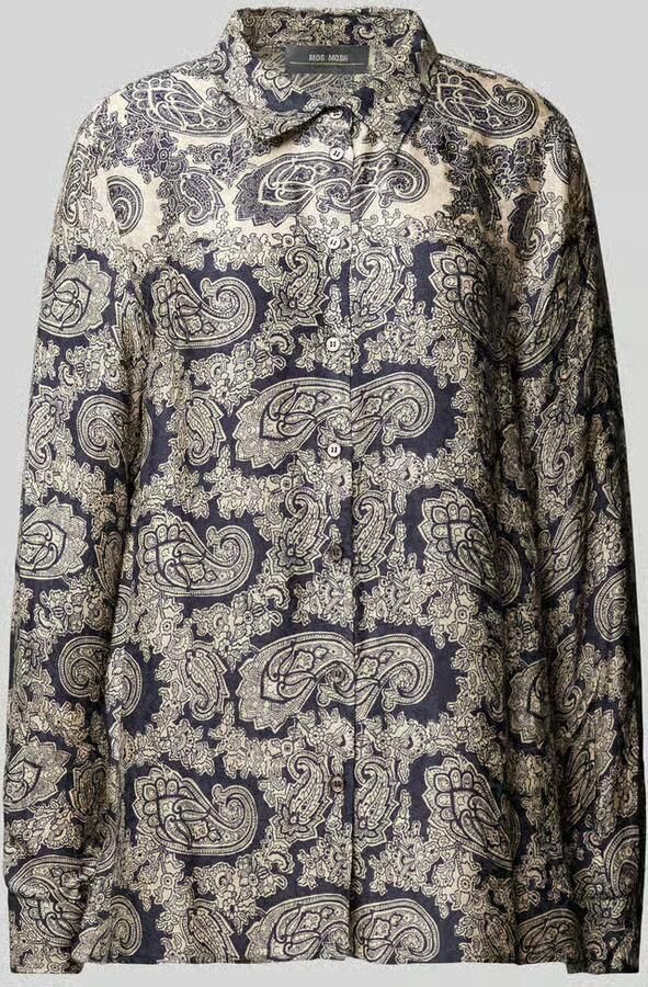 MOS MOSH Regular fit overhemdblouse van viscose met kentkraag model 'Eike' - Foto 2