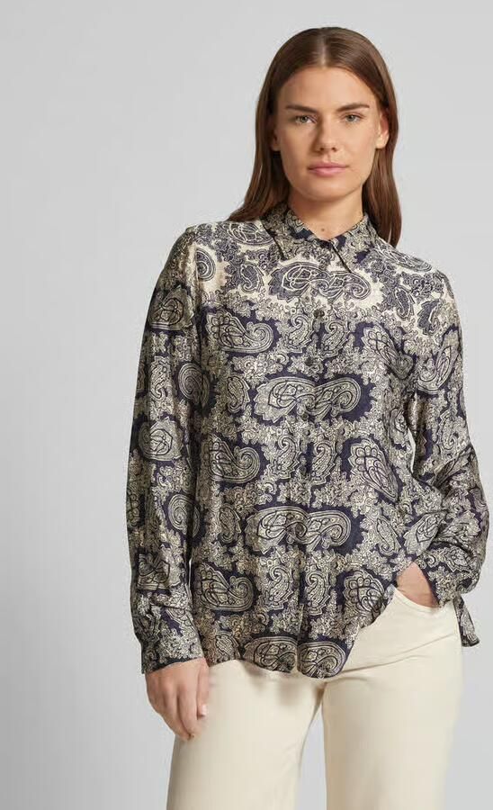 MOS MOSH Regular fit overhemdblouse van viscose met kentkraag model 'Eike' - Foto 3
