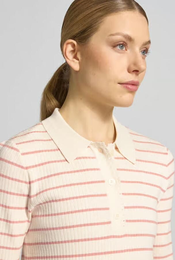 MOS MOSH regular fit poloshirt met streepmotief model 'Caliz Stripe'