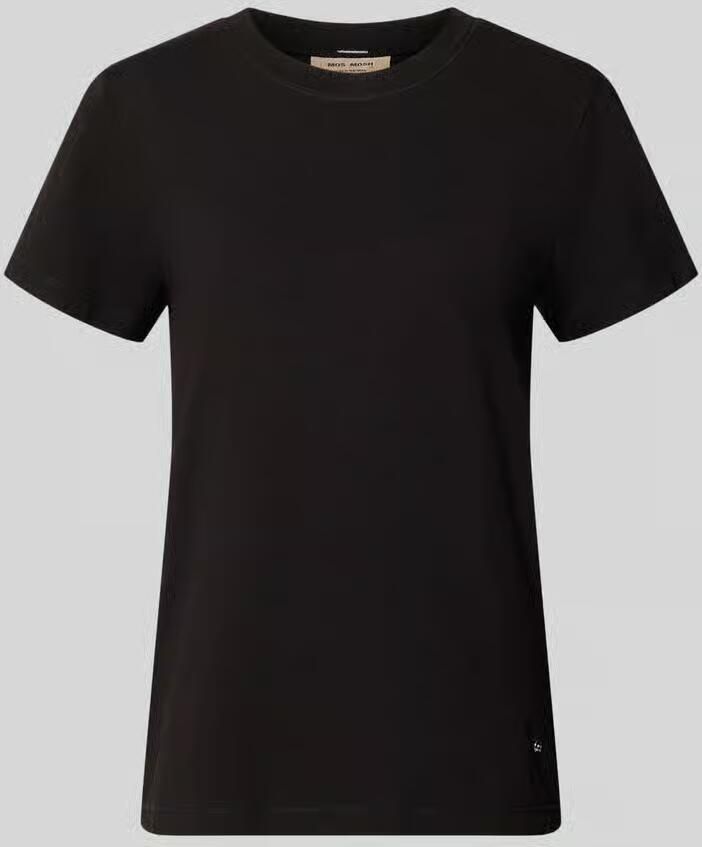 MOS MOSH Regular fit t-shirt met label-embleem model 'Dala'