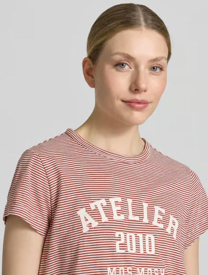 MOS MOSH regular fit T-shirt met logoprint