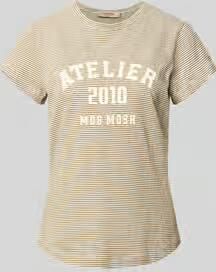 MOS MOSH regular fit T-shirt met logoprint model 'Camp'