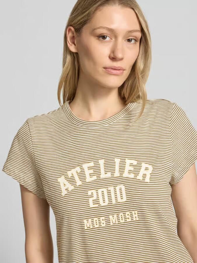 MOS MOSH regular fit T-shirt met logoprint model 'Camp'