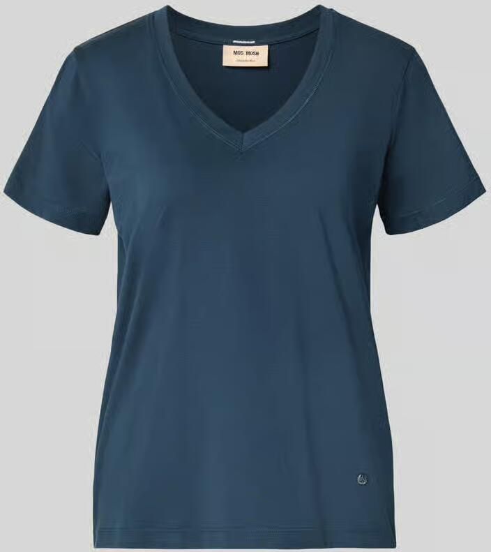 MOS MOSH Regular fit t-shirt met v-hals model 'Dala'