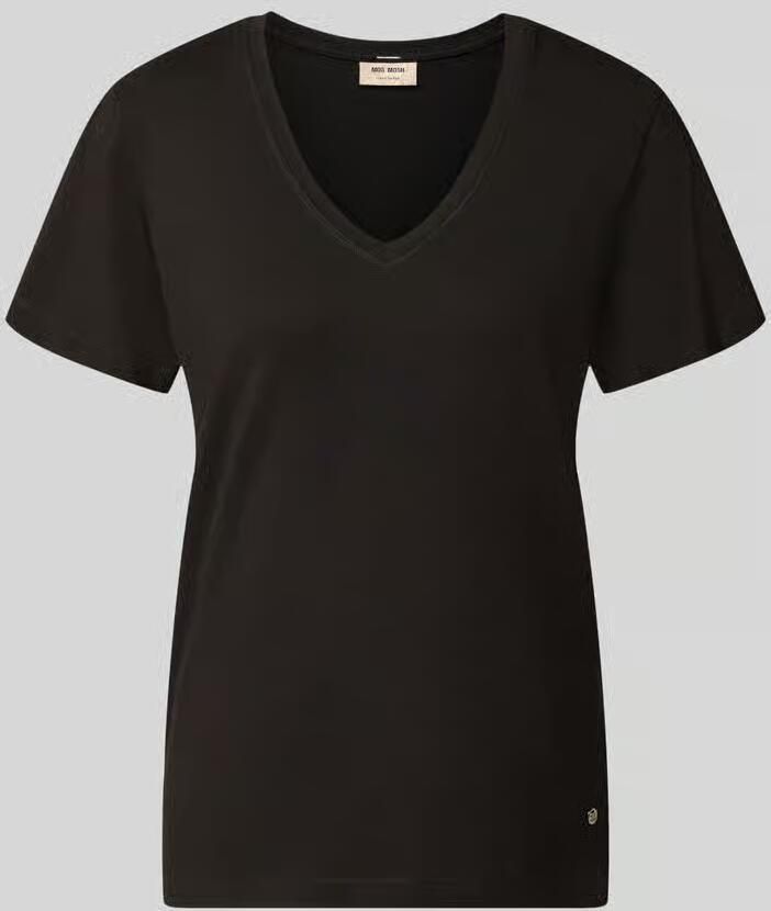 MOS MOSH Regular fit t-shirt met v-hals model 'Dala'