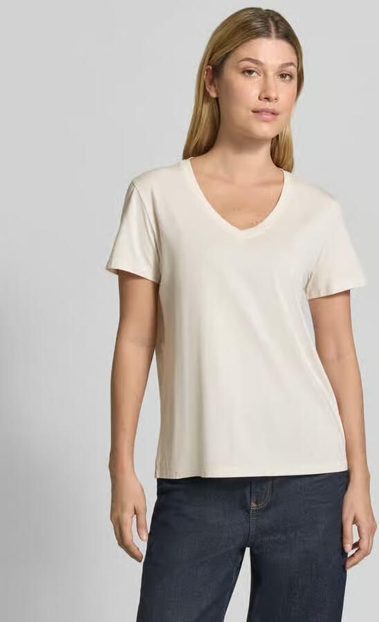 MOS MOSH Regular fit t-shirt met v-hals model 'Dala' - Foto 2