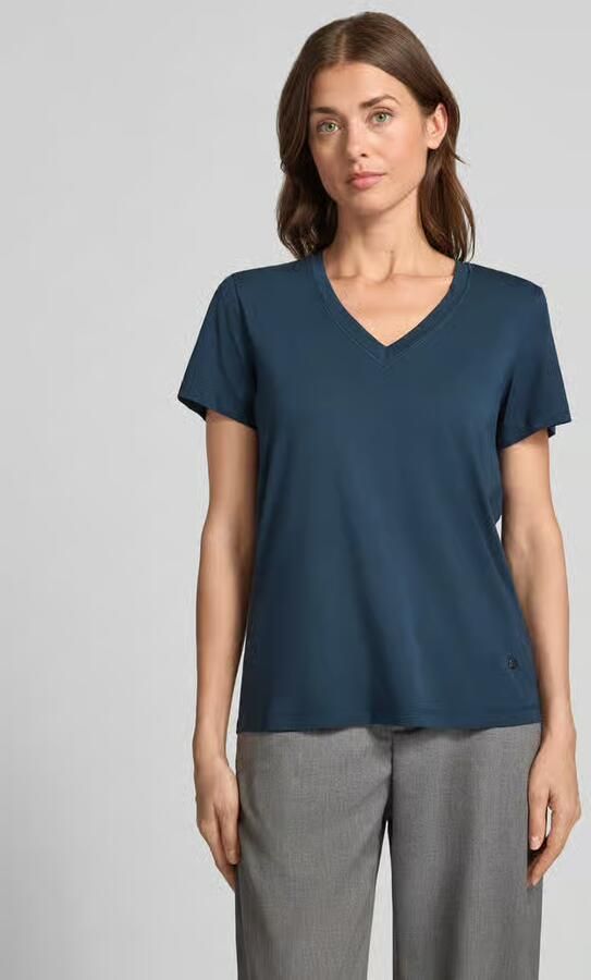 MOS MOSH Regular fit t-shirt met v-hals model 'Dala' - Foto 2