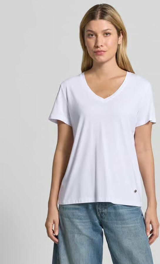 MOS MOSH Regular fit t-shirt met v-hals model 'Dala' - Foto 3