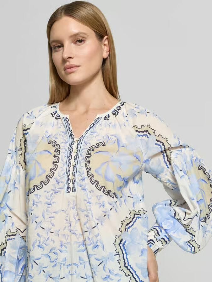 MOS MOSH relaxed fit blouse met tuniekhals model 'Wylde'
