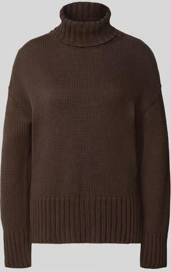 MOS MOSH relaxed fit gebreide pullover van puur katoen met col