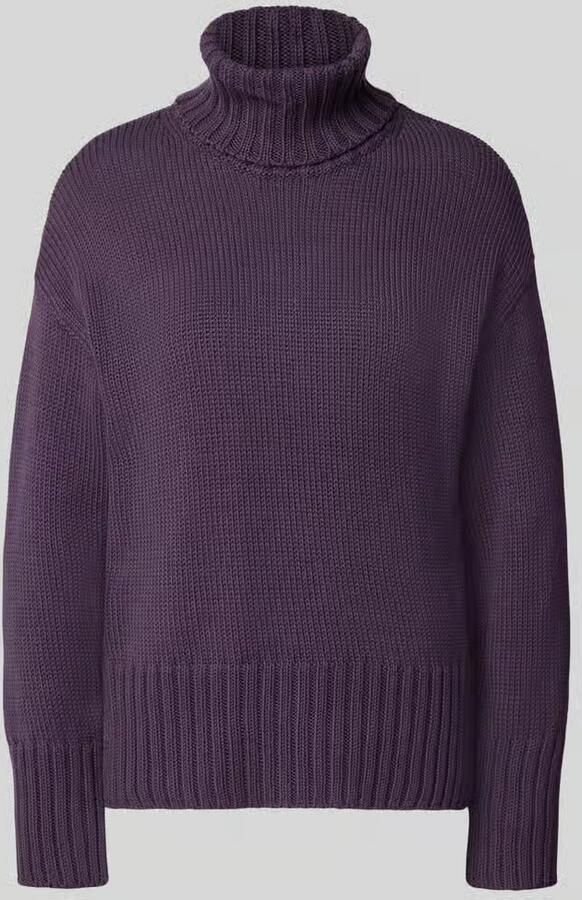 MOS MOSH relaxed fit gebreide pullover van puur katoen met col