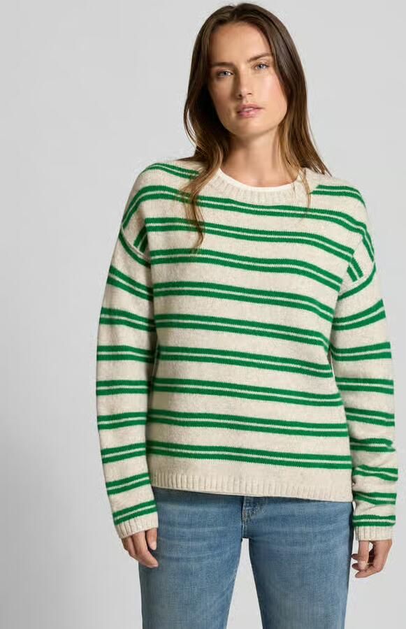 MOS MOSH Relaxed fit gebreide pullover van wolmix met kameelhaar-mix model 'Khai' - Foto 3
