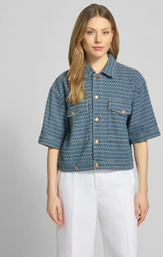 MOS MOSH relaxed fit jack in denimlook met borstzakken model 'Ebba' - Foto 5