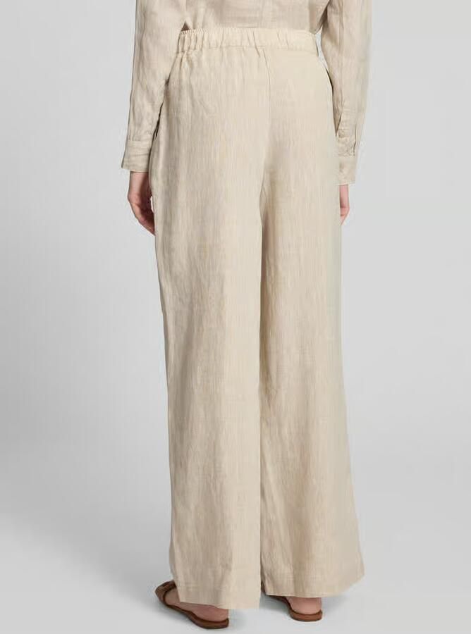 MOS MOSH Relaxed fit linnen broek met steekzakken model 'Emmi'