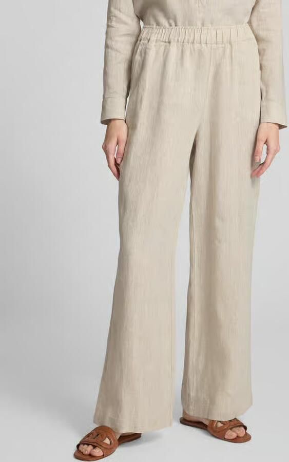 MOS MOSH Relaxed fit linnen broek met steekzakken model 'Emmi' - Foto 2