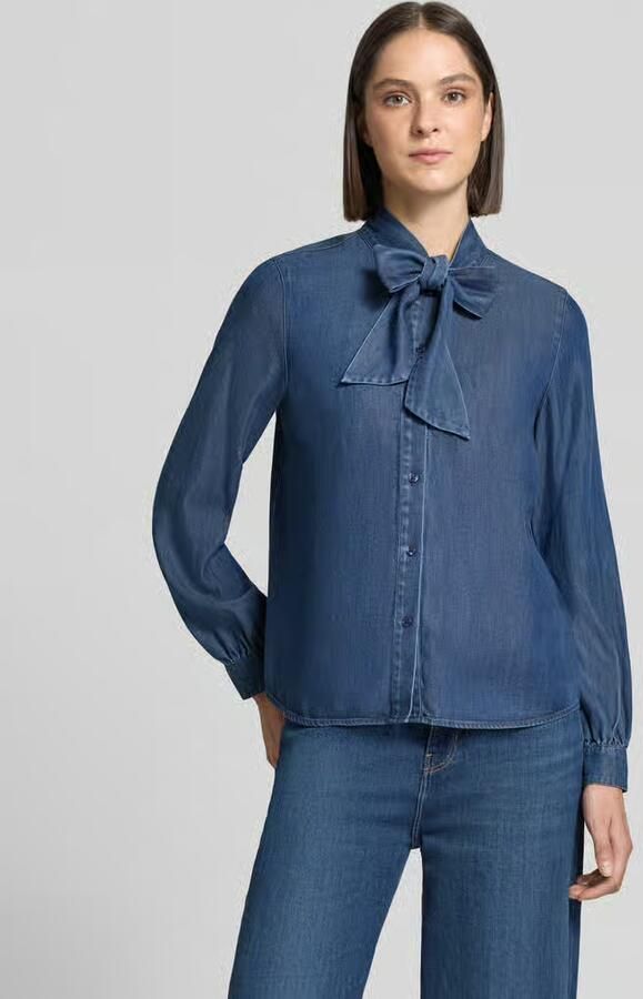 MOS MOSH relaxed fit overhemdblouse van lyocellmix model 'Paloma' - Foto 3