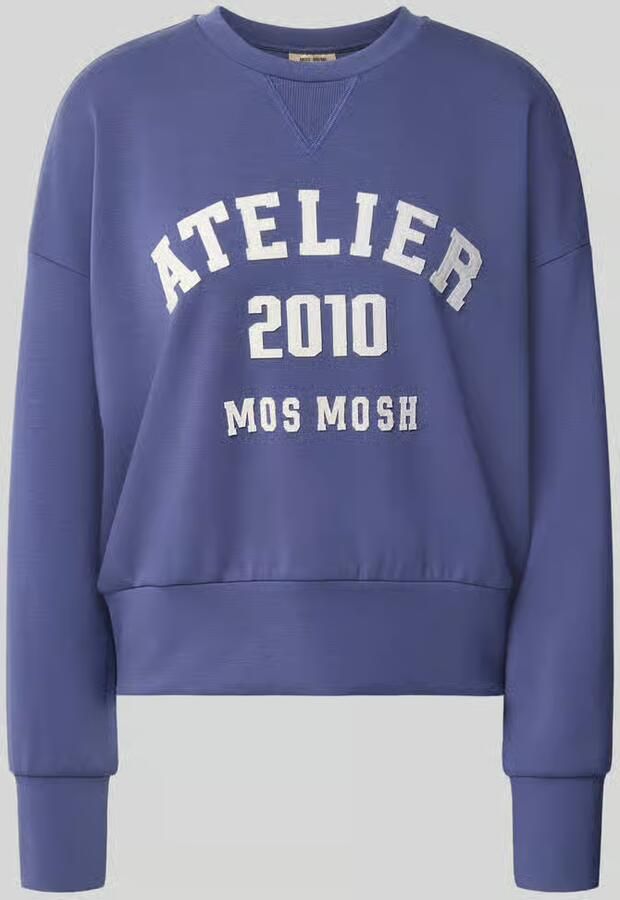 MOS MOSH Dames Truien & Vesten Mmnima O-ls Sweatshirt Donkerblauw - Foto 8