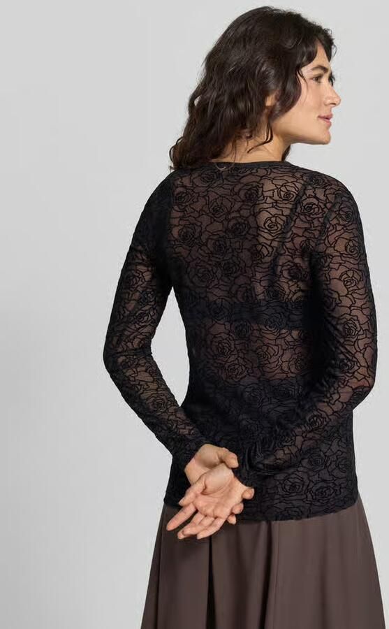 MOS MOSH Shirt met lange mouwen van mesh model 'Rose' - Foto 3