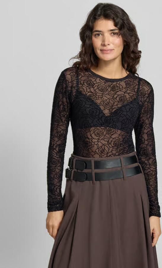 MOS MOSH Shirt met lange mouwen van mesh model 'Rose' - Foto 4