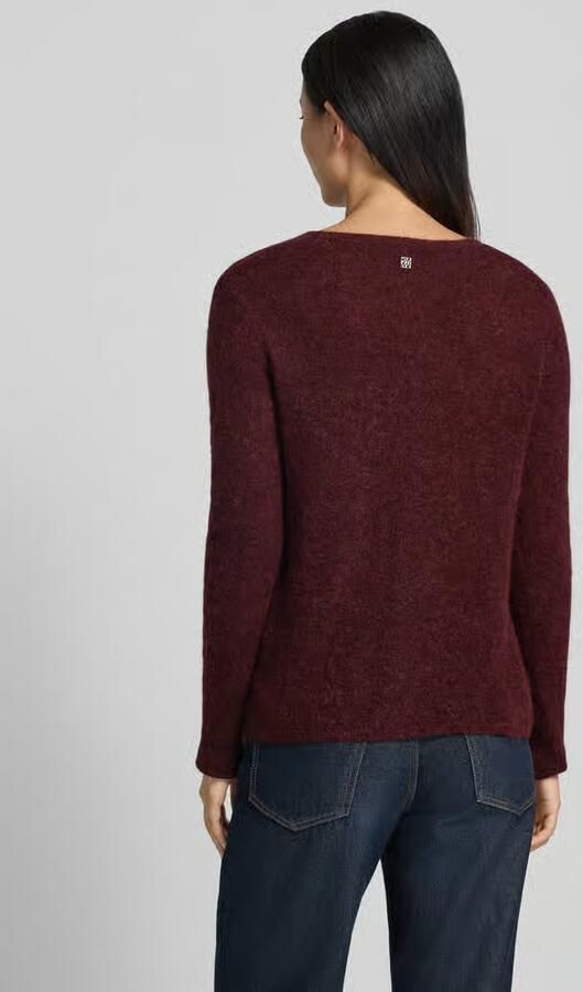 MOS MOSH Slim fit gebreide pullover van materiaalmix met wol - Foto 3