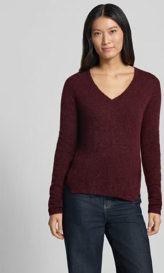 MOS MOSH Slim fit gebreide pullover van materiaalmix met wol - Foto 2
